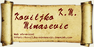 Koviljko Minašević vizit kartica